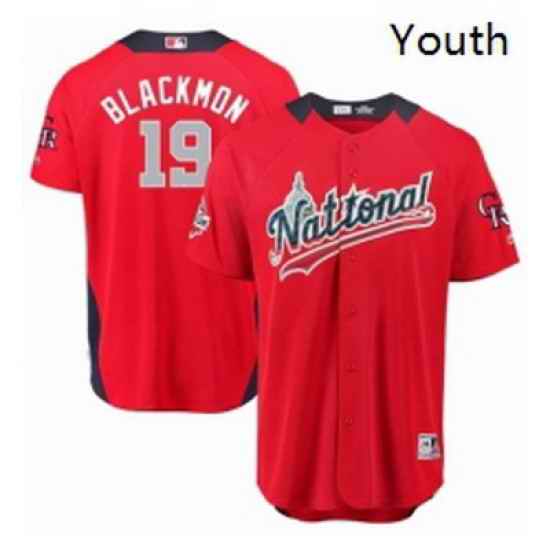 Youth Majestic Colorado Rockies 19 Charlie Blackmon Game Red National League 2018 MLB All Star MLB Jersey